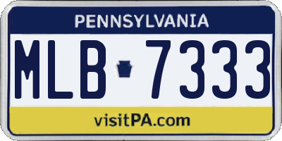 PA license plate MLB7333