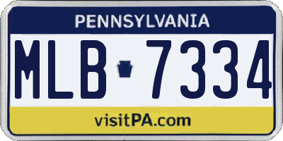 PA license plate MLB7334