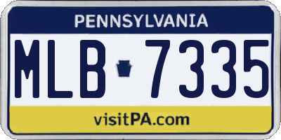 PA license plate MLB7335