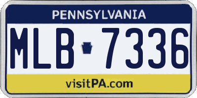 PA license plate MLB7336