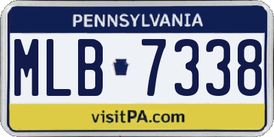 PA license plate MLB7338