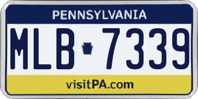 PA license plate MLB7339