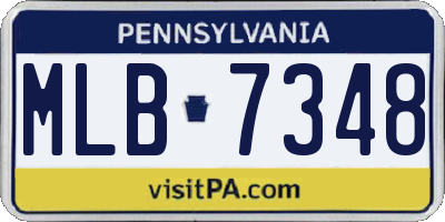 PA license plate MLB7348