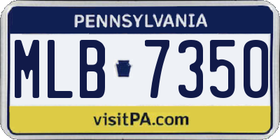 PA license plate MLB7350