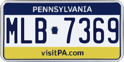 PA license plate MLB7369