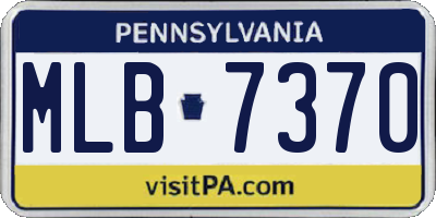 PA license plate MLB7370
