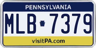 PA license plate MLB7379