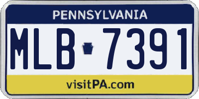 PA license plate MLB7391