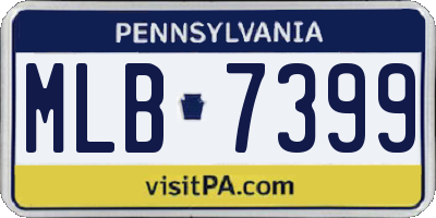PA license plate MLB7399