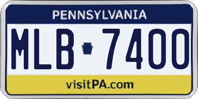 PA license plate MLB7400