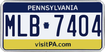 PA license plate MLB7404