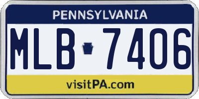 PA license plate MLB7406