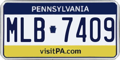 PA license plate MLB7409