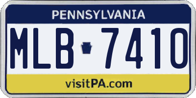 PA license plate MLB7410