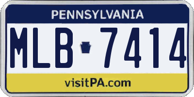PA license plate MLB7414