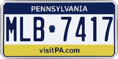 PA license plate MLB7417