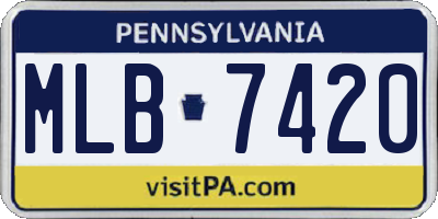 PA license plate MLB7420