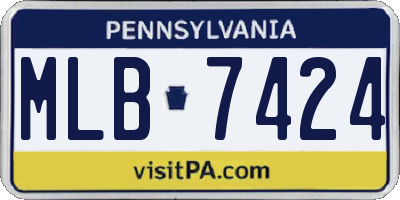 PA license plate MLB7424