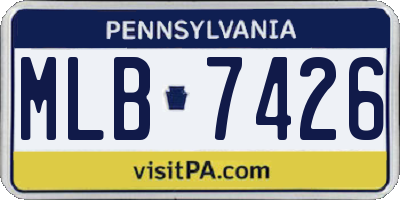 PA license plate MLB7426