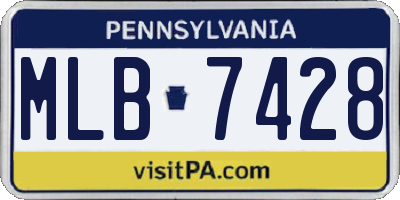 PA license plate MLB7428