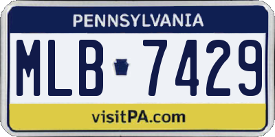 PA license plate MLB7429