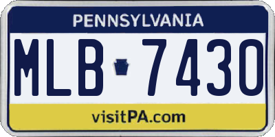 PA license plate MLB7430