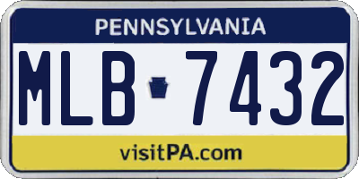PA license plate MLB7432