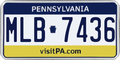 PA license plate MLB7436