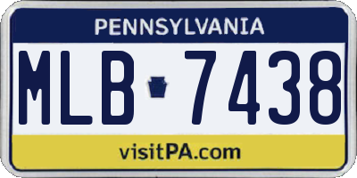 PA license plate MLB7438