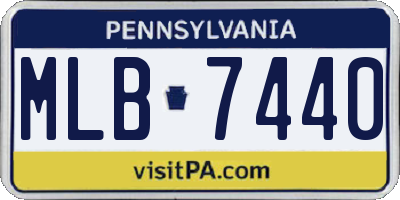 PA license plate MLB7440