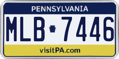 PA license plate MLB7446