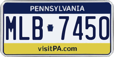 PA license plate MLB7450