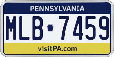 PA license plate MLB7459