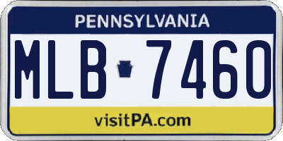 PA license plate MLB7460