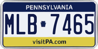 PA license plate MLB7465