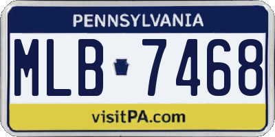 PA license plate MLB7468