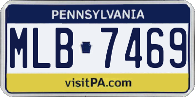 PA license plate MLB7469