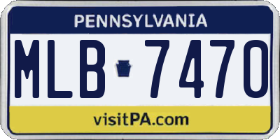 PA license plate MLB7470