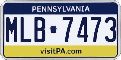 PA license plate MLB7473