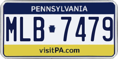 PA license plate MLB7479