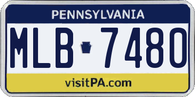 PA license plate MLB7480