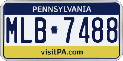 PA license plate MLB7488