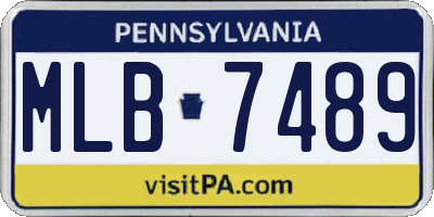 PA license plate MLB7489