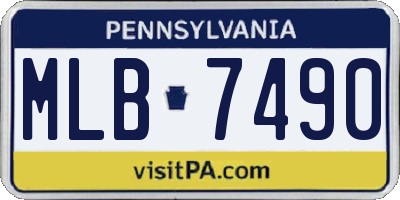 PA license plate MLB7490