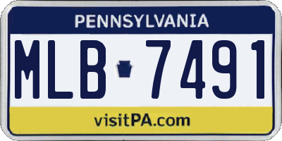 PA license plate MLB7491