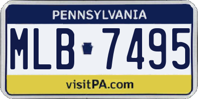 PA license plate MLB7495