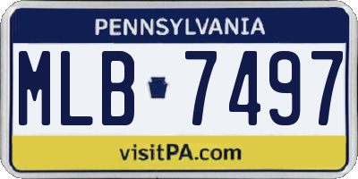 PA license plate MLB7497