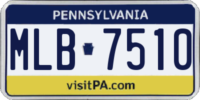 PA license plate MLB7510