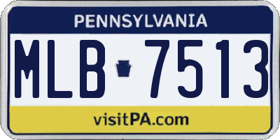 PA license plate MLB7513