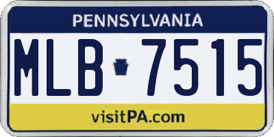 PA license plate MLB7515